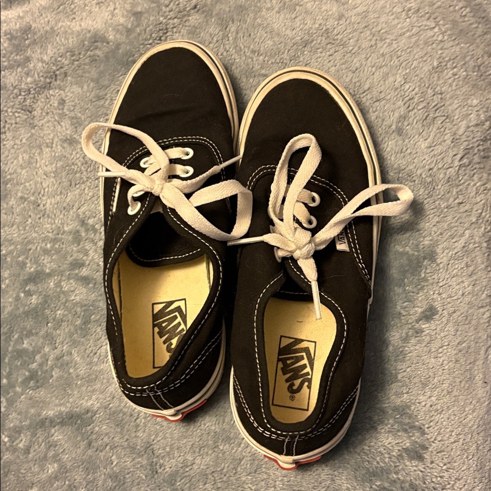 Vans Black and White Canvas Shoes